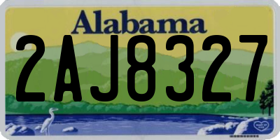AL license plate 2AJ8327