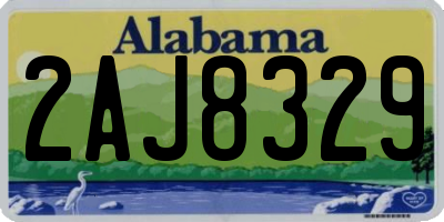 AL license plate 2AJ8329