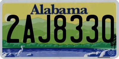 AL license plate 2AJ8330