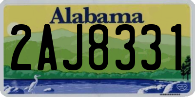 AL license plate 2AJ8331