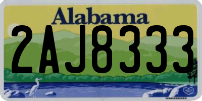 AL license plate 2AJ8333