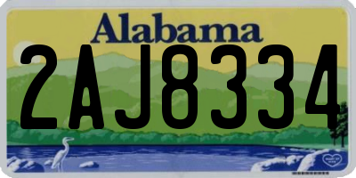 AL license plate 2AJ8334