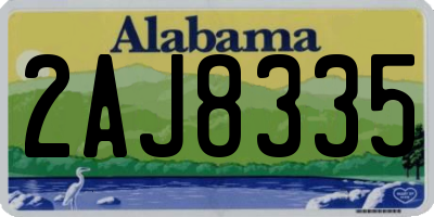 AL license plate 2AJ8335