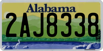 AL license plate 2AJ8338