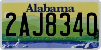 AL license plate 2AJ8340