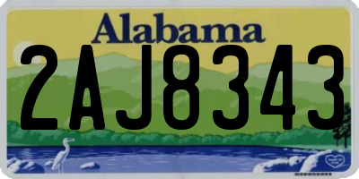 AL license plate 2AJ8343