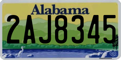 AL license plate 2AJ8345