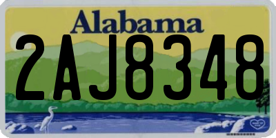 AL license plate 2AJ8348