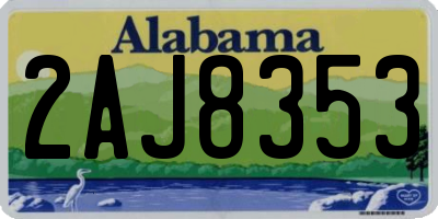 AL license plate 2AJ8353