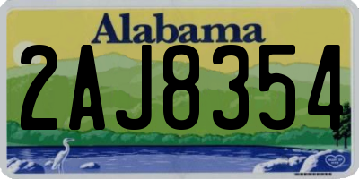 AL license plate 2AJ8354