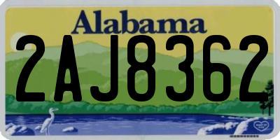 AL license plate 2AJ8362