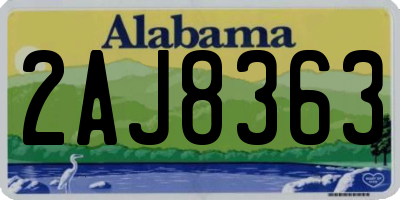 AL license plate 2AJ8363