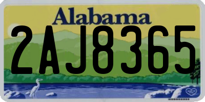 AL license plate 2AJ8365