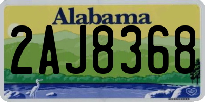 AL license plate 2AJ8368