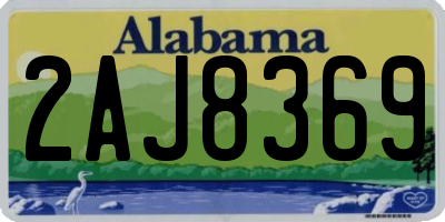 AL license plate 2AJ8369
