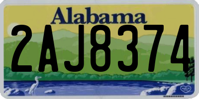 AL license plate 2AJ8374