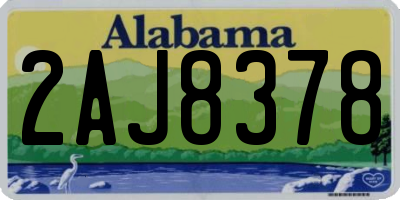 AL license plate 2AJ8378