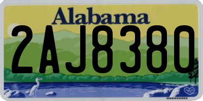 AL license plate 2AJ8380