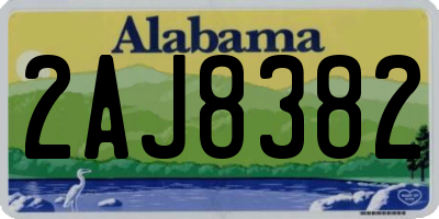 AL license plate 2AJ8382