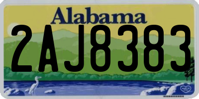 AL license plate 2AJ8383