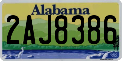 AL license plate 2AJ8386