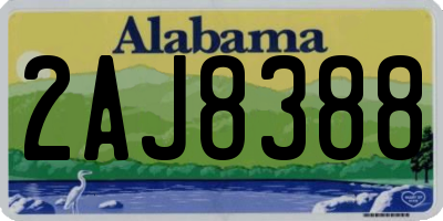 AL license plate 2AJ8388