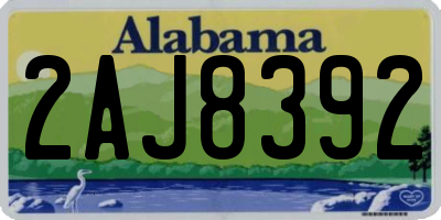 AL license plate 2AJ8392