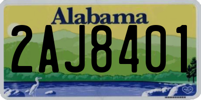 AL license plate 2AJ8401