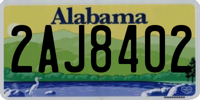 AL license plate 2AJ8402