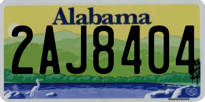 AL license plate 2AJ8404