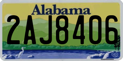 AL license plate 2AJ8406