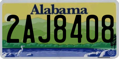 AL license plate 2AJ8408