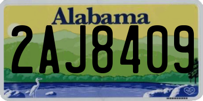AL license plate 2AJ8409