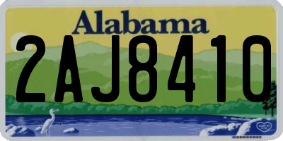 AL license plate 2AJ8410