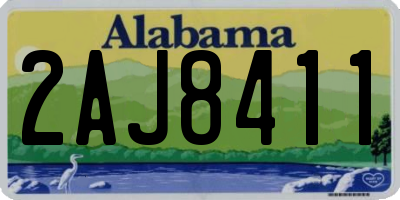 AL license plate 2AJ8411