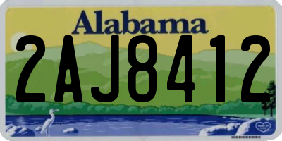 AL license plate 2AJ8412