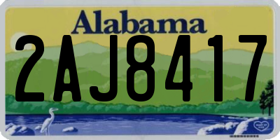 AL license plate 2AJ8417