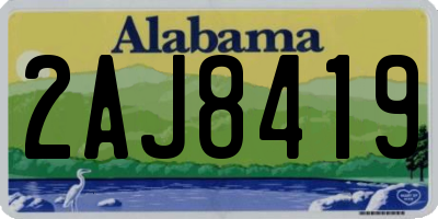 AL license plate 2AJ8419