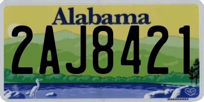 AL license plate 2AJ8421