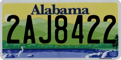 AL license plate 2AJ8422