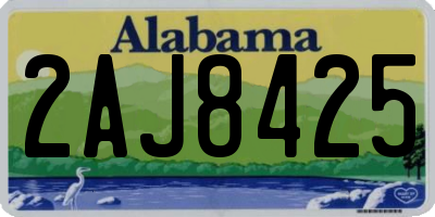 AL license plate 2AJ8425