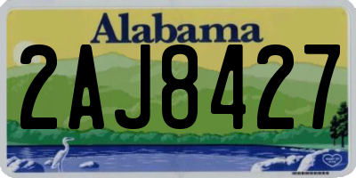 AL license plate 2AJ8427