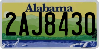 AL license plate 2AJ8430