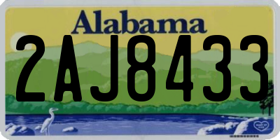 AL license plate 2AJ8433