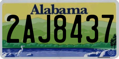 AL license plate 2AJ8437