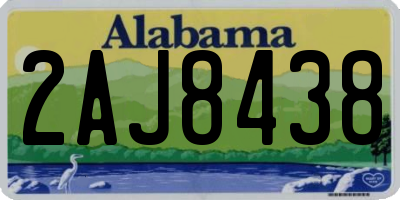 AL license plate 2AJ8438