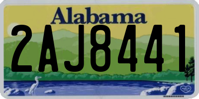 AL license plate 2AJ8441