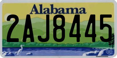 AL license plate 2AJ8445