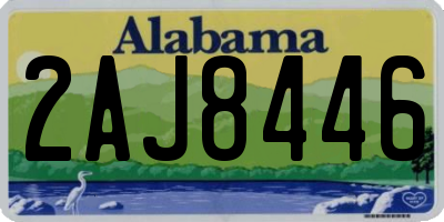 AL license plate 2AJ8446