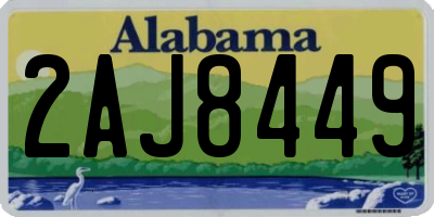 AL license plate 2AJ8449